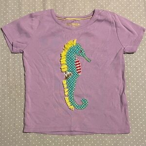 Mini Boden Purple Seahorse Tee